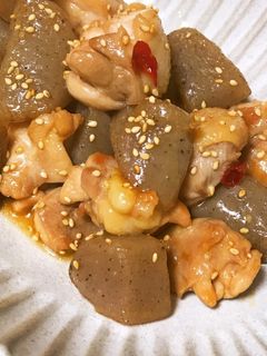 簡単!常備菜!鶏肉とこんにゃくの甘辛煮-レシピのメイン写真
