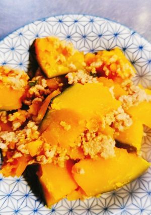 カボチャとひき肉のそぼろ煮-レシピのメイン写真