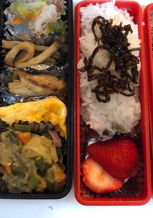 中学一年女の子と夫弁当6-レシピのメイン写真