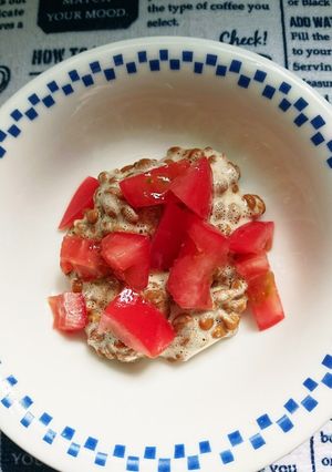 トマト納豆オリーブオイル♪-レシピのメイン写真