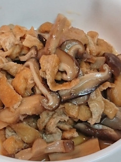椎茸と揚げの煮付け-レシピのメイン写真
