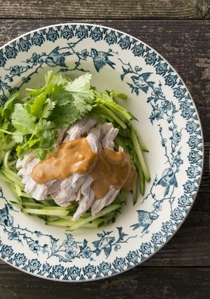 さくらどり　ムネ肉のバンバンジー-レシピのメイン写真