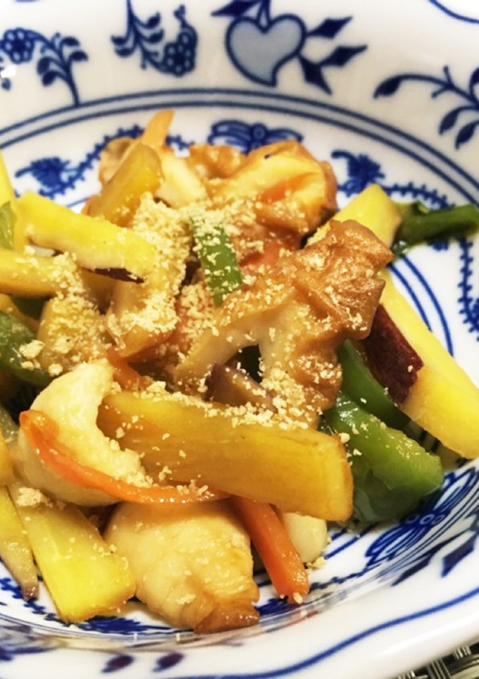 さつまいもと竹輪の鰻のたれ炒め-レシピのメイン写真