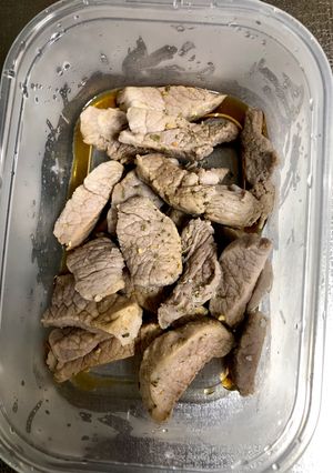 豚ヒレ白だしで茹でガーリックソルト醤油味-レシピのメイン写真