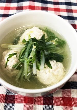 あっさり鶏団子のスープ-レシピのメイン写真