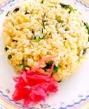 高菜の漬物としらすのチャーハン