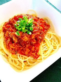 鯖の水煮缶のトマトソースパスタ-レシピのメイン写真