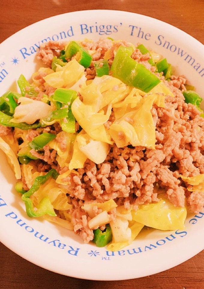 ひき肉で作る回鍋肉風炒め-レシピのメイン写真