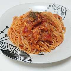 サバの濃厚トマトパスタ-レシピのメイン写真