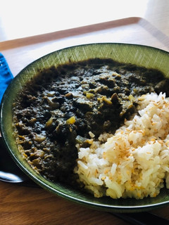 ほうれん草&きのこカレー*vegan-レシピのメイン写真