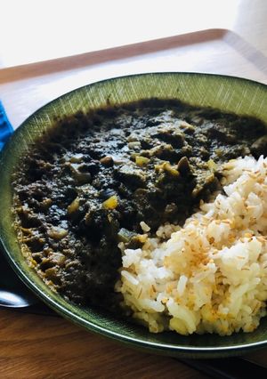 ほうれん草&きのこカレー*vegan-レシピのメイン写真