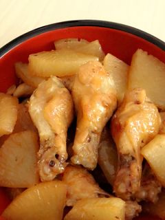 鳥手羽と大根の簡単甘辛こってり煮-レシピのメイン写真