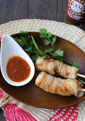 スリラチャの肉巻きにぎり-レシピのメイン写真