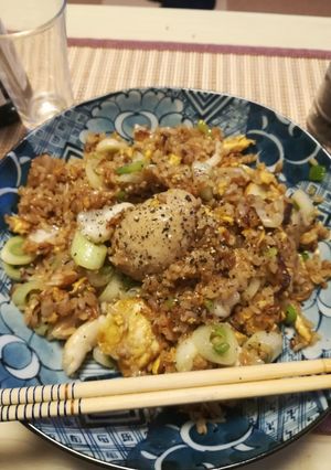 イカ下足チャーハン-レシピのメイン写真