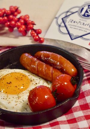 はかたスパイス×目玉焼き-レシピのメイン写真