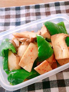 お弁当に♡エリンギとピーマンのピリ辛炒め-レシピのメイン写真