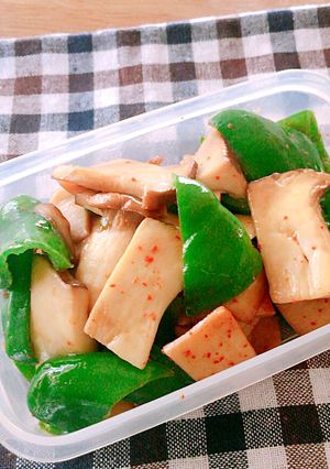 お弁当に♡エリンギとピーマンのピリ辛炒め-レシピのメイン写真