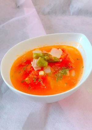 （新）玉ねぎで、簡単！ミネストローネ風-レシピのメイン写真