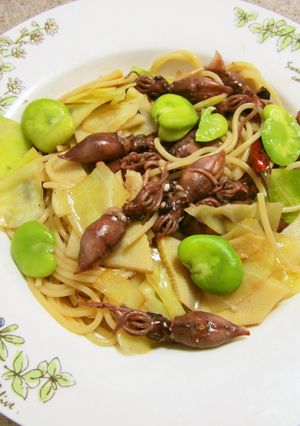 ホタルイカの和風パスタ-レシピのメイン写真