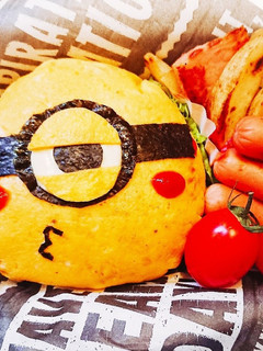 ミニオン♪ふて顔キャラ弁♪オムライス♪-レシピのメイン写真