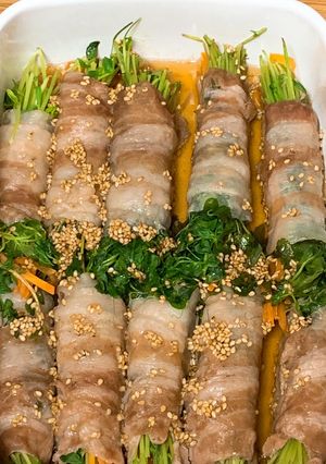 豚バラ豆苗巻き-レシピのメイン写真