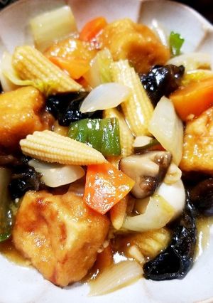八宝菜　高野豆腐の唐揚げアレンジレシピ-レシピのメイン写真