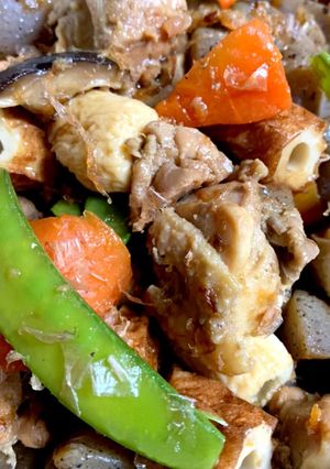 野菜と鶏肉のおかか煮-レシピのメイン写真