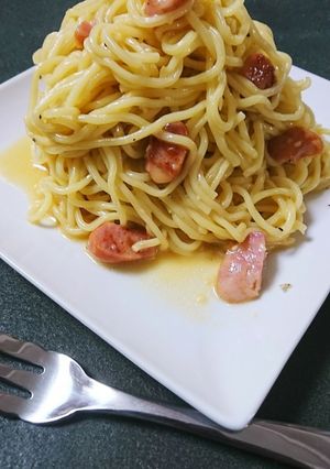中華麺で簡単 カルボナーラ-レシピのメイン写真