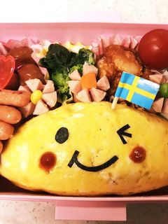 ニコニコオムライス弁当-レシピのメイン写真