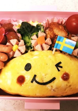 ニコニコオムライス弁当-レシピのメイン写真