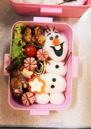 ディズニー可愛いオラフ弁当☆アナ雪-レシピのメイン写真