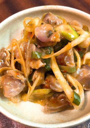 砂肝の酒蒸し〜ネギで冷製〜-レシピのメイン写真