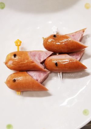 お弁当に❣️ウインナーの飾り切り☆お魚-レシピのメイン写真