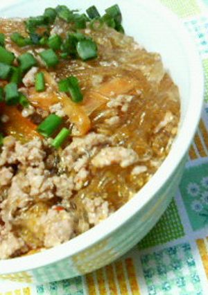 簡単♪♪✿春雨と豚ひき肉の❀中華丼✿-レシピのメイン写真