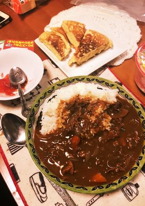 パンケーキとハヤシライス-レシピのメイン写真
