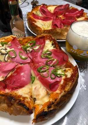 ラ・ムーのフランスパンで作る簡単ピザパン-レシピのメイン写真