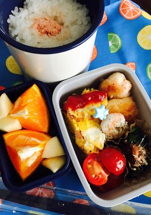 はんぺんカサ増し簡単海老カツ弁当-レシピのメイン写真