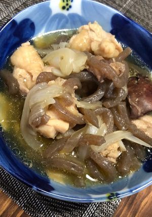 鶏もも肉と鶏肝の旨煮-レシピのメイン写真