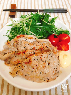 豚ロースの揉むだけ簡単塩ガーリック焼き-レシピのメイン写真