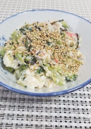 お酒のつまみにも！低カロリー豆腐の白和え-レシピのメイン写真