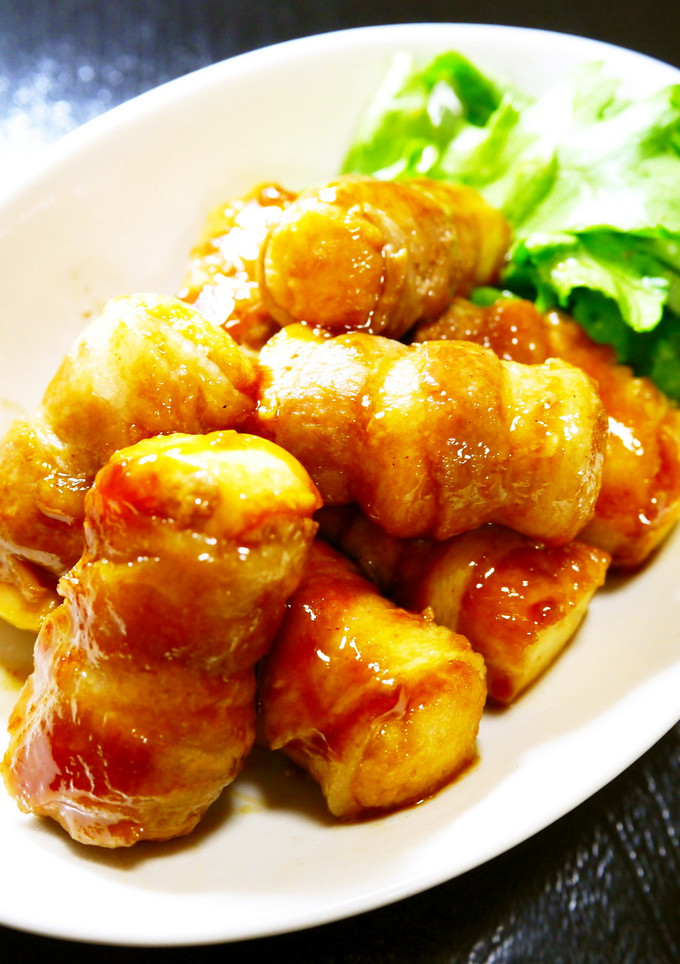 厚揚げの豚ばら肉巻き★コク旨ソース焼き-レシピのメイン写真