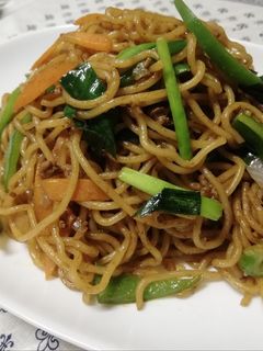 韮とピーマンたっぷりの焼きそば-レシピのメイン写真