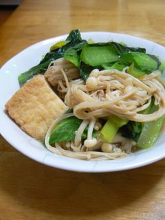 小松菜とえのきだけと厚揚げの煮物-レシピのメイン写真