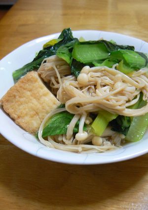 小松菜とえのきだけと厚揚げの煮物-レシピのメイン写真
