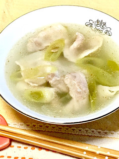 ドレッシングで!豚バラねぎのうま塩スープ-レシピのメイン写真