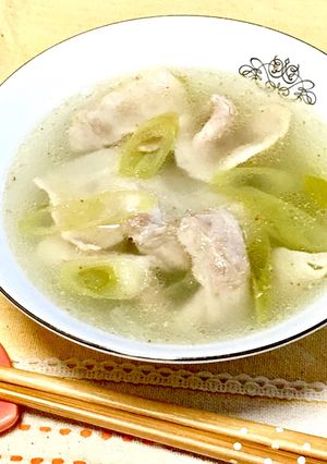 ドレッシングで！豚バラねぎのうま塩スープ-レシピのメイン写真