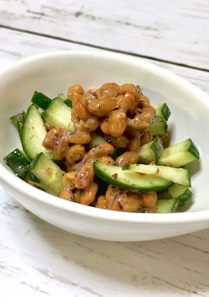 納豆ときゅうりの簡単しそ梅和え-レシピのメイン写真
