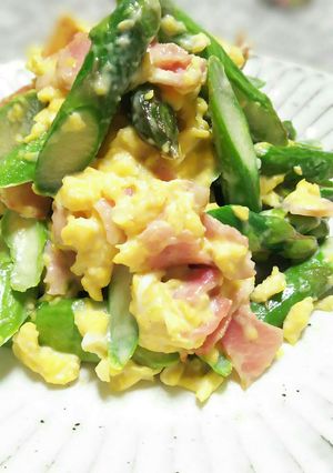 ✿美味アスパラとベーコンのマヨたま炒め✿-レシピのメイン写真