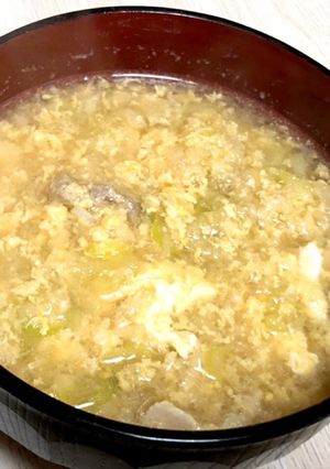 豚肉と長葱のかき玉みぞれ汁-レシピのメイン写真