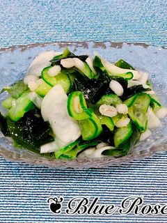 もち麦たっぷりわかめと胡瓜とカブの酢の物-レシピのメイン写真